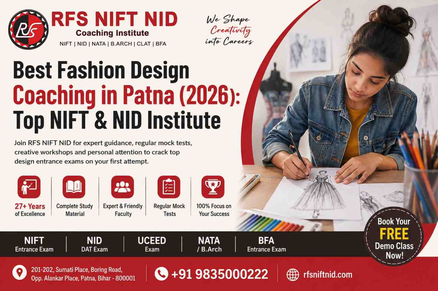 Best Fashion Design Coaching in Patna - RFS NIFT NID Institute